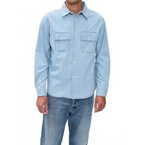 NEW KNICKERBOCKER pacific denim shirt in light washed indigo